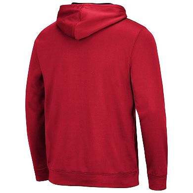 Men's Colosseum Red Maryland Terrapins Resistance Pullover Hoodie