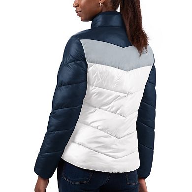 Women's G-III 4Her by Carl Banks  White/Navy Dallas Cowboys New Star Quilted Full-Zip Jacket
