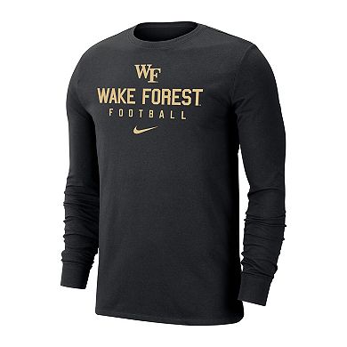 Men's Nike  Black Wake Forest Demon Deacons Changeover Performance Long Sleeve T-Shirt