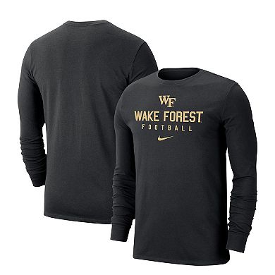 Men's Nike  Black Wake Forest Demon Deacons Changeover Performance Long Sleeve T-Shirt