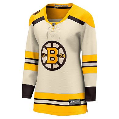 Women's Fanatics Branded  Cream Boston Bruins 100th Anniversary Premier Breakaway Jersey