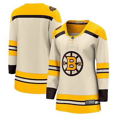 Women's Fanatics Branded  Cream Boston Bruins 100th Anniversary Premier Breakaway Jersey