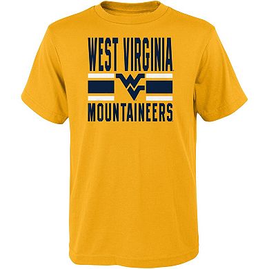 Youth Gold/Navy West Virginia Mountaineers Fan Wave T-Shirt Combo Pack