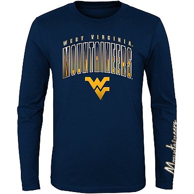 Youth Gold/Navy West Virginia Mountaineers Fan Wave T-Shirt Combo Pack