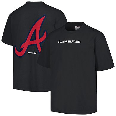 Men's PLEASURES  Black Atlanta Braves Ballpark T-Shirt