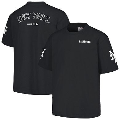 Men's PLEASURES  Black New York Mets Team T-Shirt