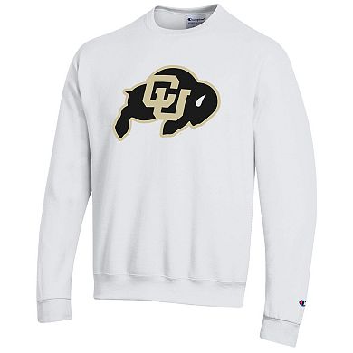 Men's Champion  White Colorado Buffaloes Primary Logo Pullover Sweatshirt