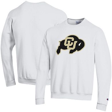 Men's Champion  White Colorado Buffaloes Primary Logo Pullover Sweatshirt