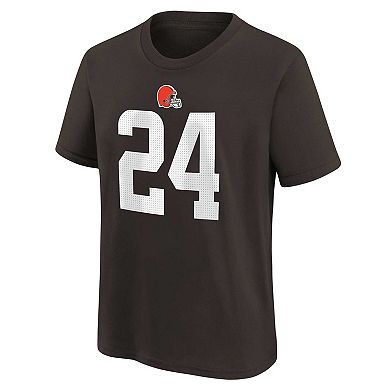 Youth Nike Nick Chubb Brown Cleveland Browns Player Name & Number T-Shirt