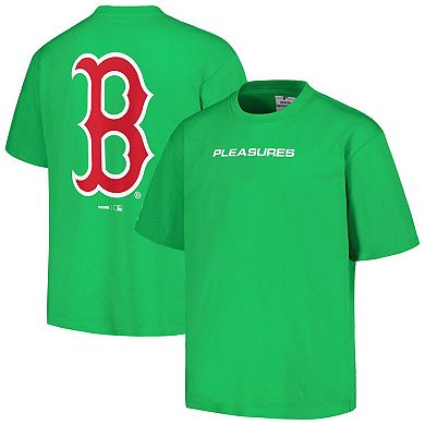 Men's PLEASURES  Green Boston Red Sox Ballpark T-Shirt
