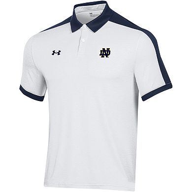 Men's Under Armour White Notre Dame Fighting Irish Trophy Polo