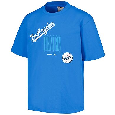Men's PLEASURES  Royal Los Angeles Dodgers Repurpose T-Shirt