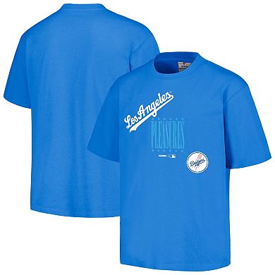 Men's PLEASURES  Royal Los Angeles Dodgers Repurpose T-Shirt