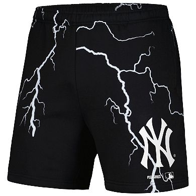 Men's PLEASURES  Black New York Yankees Lightning Shorts