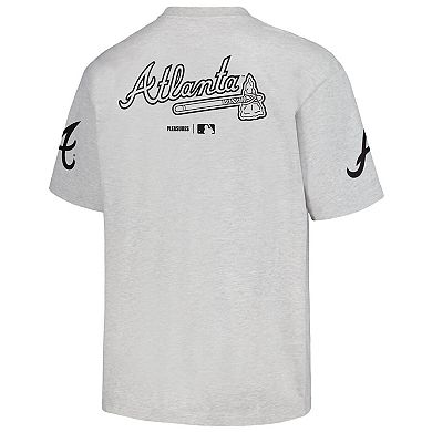 Men's PLEASURES  Gray Atlanta Braves Team T-Shirt