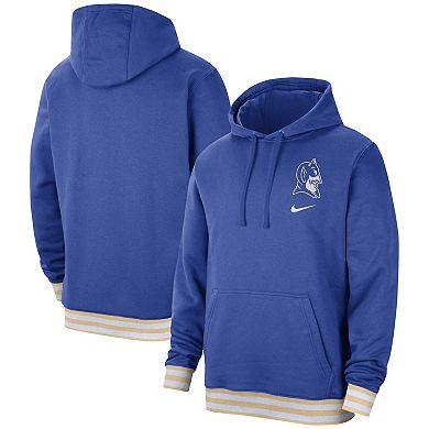 Men's Nike  Royal Duke Blue Devils Campus Retro Fleece Pullover Hoodie