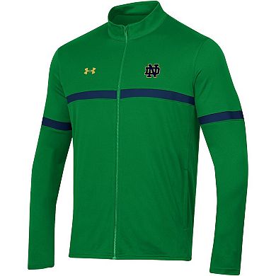 Men's Under Armour Green Notre Dame Fighting Irish 2023 Assist Warm Up Full-Zip Jacket