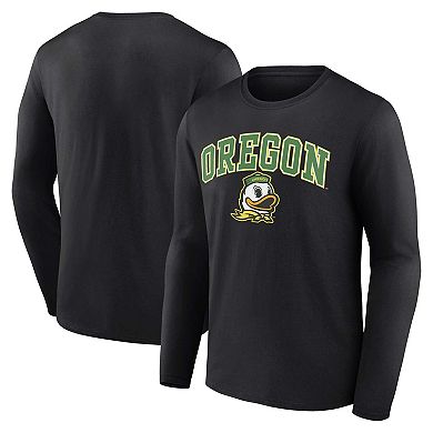 Men's Fanatics Branded Black Oregon Ducks Campus Long Sleeve T-Shirt