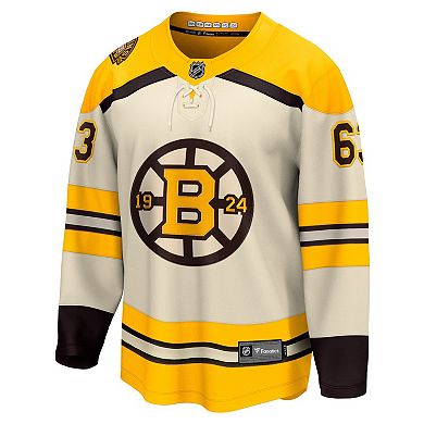 Men's Fanatics Branded Brad Marchand Cream Boston Bruins 100th Anniversary Premier Breakaway Player Jersey