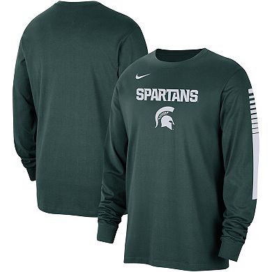 Men's Nike Green Michigan State Spartans Slam Dunk Long Sleeve T-Shirt
