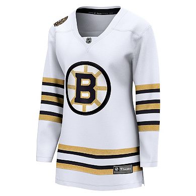 Women's Fanatics Branded  White Boston Bruins 100th Anniversary Premier Breakaway Jersey