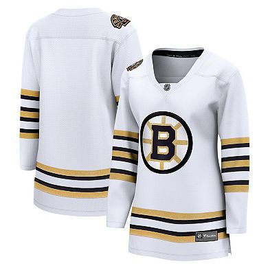 Women's Fanatics Branded  White Boston Bruins 100th Anniversary Premier Breakaway Jersey