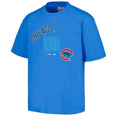Men's PLEASURES  Royal Chicago Cubs Repurpose T-Shirt