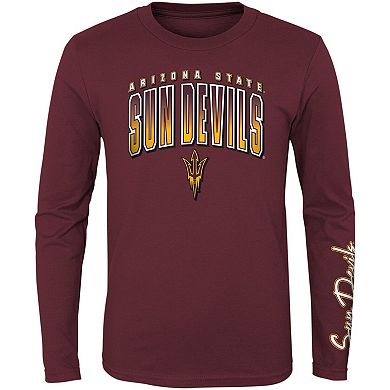 Youth Gold/Maroon Arizona State Sun Devils Fan Wave T-Shirt Combo Pack