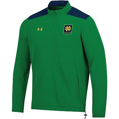 Men's Under Armour Green Notre Dame Fighting Irish 2023 Motivate Half-Zip Top