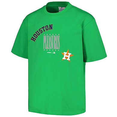 Men's PLEASURES  Green Houston Astros Repurpose T-Shirt