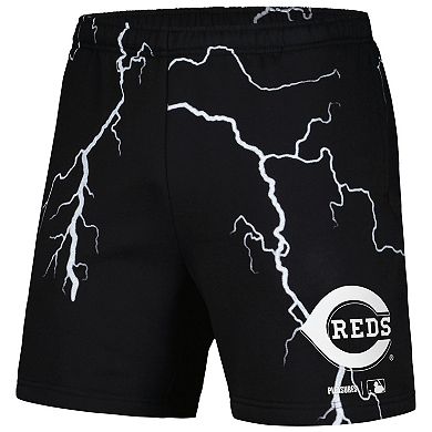 Men's PLEASURES  Black Cincinnati Reds Lightning Shorts