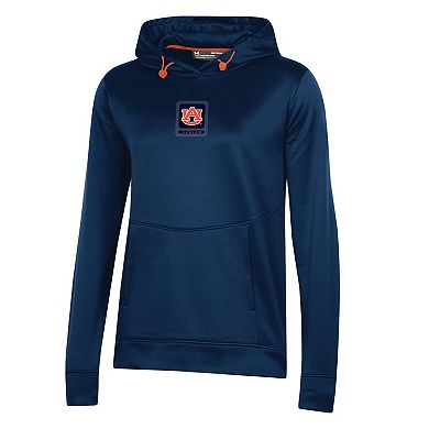 Women's Under Armour Navy Auburn Tigers 2023 Sideline Performance Pullover Hoodie