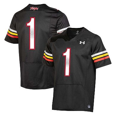 Youth Under Armour #1 Black Maryland Terrapins Replica Football Jersey