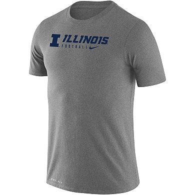 Men's Nike Heather Gray Illinois Fighting Illini Changeover Legend Performance T-Shirt