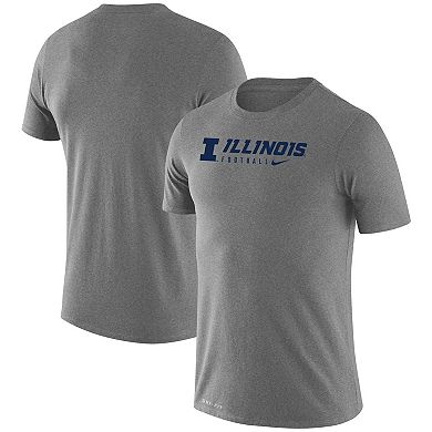 Men's Nike Heather Gray Illinois Fighting Illini Changeover Legend Performance T-Shirt