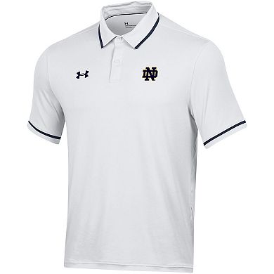 Men's Under Armour White Notre Dame Fighting Irish T2 Tipped Performance Polo