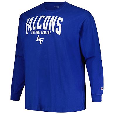Men's Profile Royal Air Force Falcons Big & Tall Color Arch Long Sleeve T-Shirt