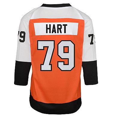 Youth Carter Hart Burnt Orange Philadelphia Flyers Home Replica Player Jersey