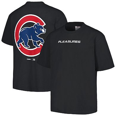 Men's PLEASURES  Black Chicago Cubs Ballpark T-Shirt