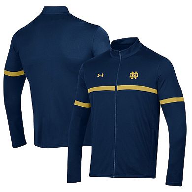 Men's Under Armour Navy Notre Dame Fighting Irish 2023 Assist Warm Up Full-Zip Jacket