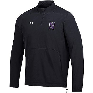 Men's Under Armour Black Northwestern Wildcats 2023 Motivate Half-Zip Top