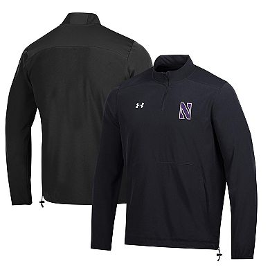 Men's Under Armour Black Northwestern Wildcats 2023 Motivate Half-Zip Top