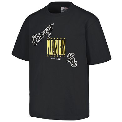Men's PLEASURES  Black Chicago White Sox Repurpose T-Shirt