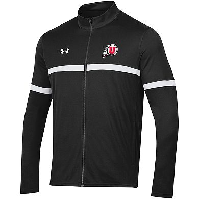 Men's Under Armour Black Utah Utes 2023 Assist Warm Up Full-Zip Jacket