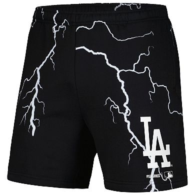 Men's PLEASURES  Black Los Angeles Dodgers Lightning Shorts