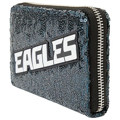 Loungefly Philadelphia Eagles Sequin Zip-Around Wallet