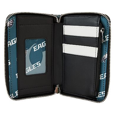 Loungefly Philadelphia Eagles Sequin Zip-Around Wallet