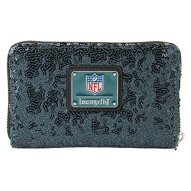 Loungefly Philadelphia Eagles Sequin Zip-Around Wallet