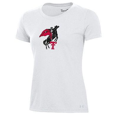 Women's Under Armour White Texas Tech Red Raiders Throwback Performance Cotton T-Shirt