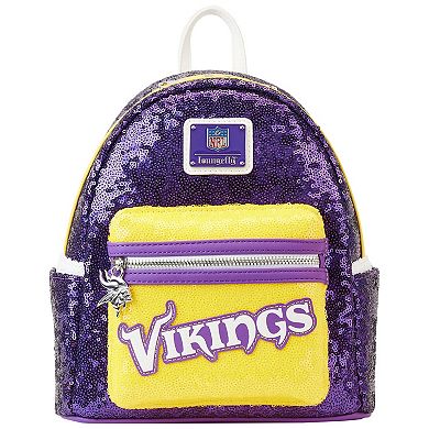 Loungefly Minnesota Vikings Sequin Mini Backpack